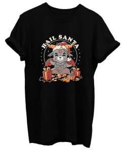 Hail Santa Funny Cute Evil Christmas Baphomet T Shirt