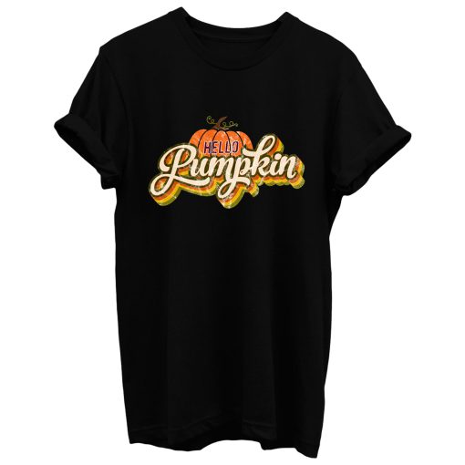 Hello Pumpkin Retro T Shirt