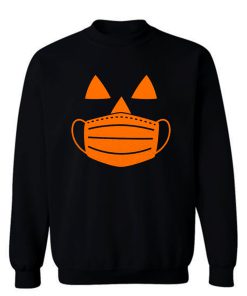 Jack O Lantern Pumpkin With Mask Halloween Costume Sweatshirt
