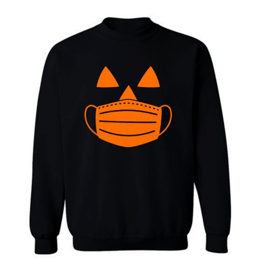 Jack O Lantern Pumpkin With Mask Halloween Costume Sweatshirt