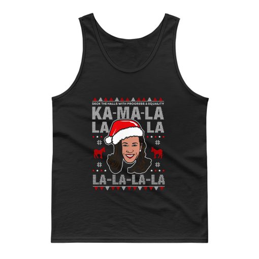 Kamala Harris Deck The Halls Ugly Christmas Tank Top