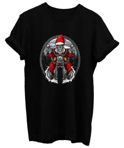 Motorcycle Santa Claus T Shirt