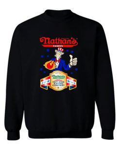 Nathans Famous Hot Dog Since 1916 Eating Contest Stars Sweatshirt