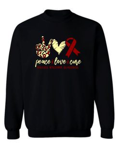 Peace Love Cure Myeloma Awareness Sweatshirt