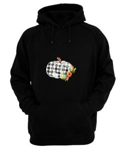 Plaid Pumpkin Floral Hoodie