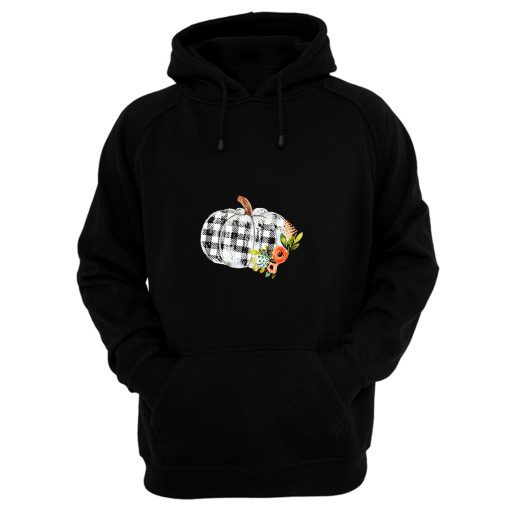 Plaid Pumpkin Floral Hoodie