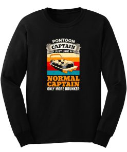 Pontoon Boat Captain Vintage Long Sleeve