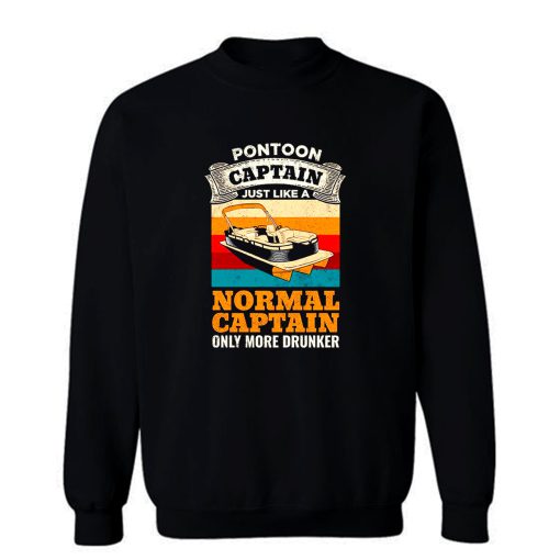 Pontoon Boat Captain Vintage Sweatshirt