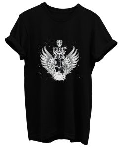 Rock N Roll Wings Guitar T Shirt