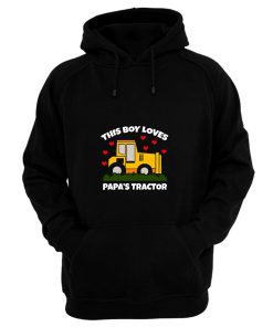 This Boy Loves Papas Tractor Hoodie