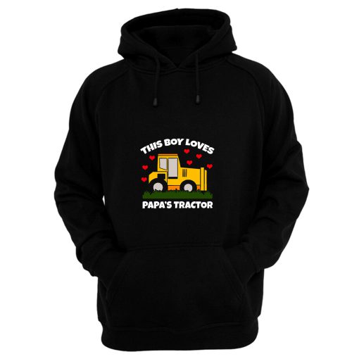 This Boy Loves Papas Tractor Hoodie