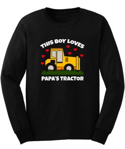 This Boy Loves Papas Tractor Long Sleeve