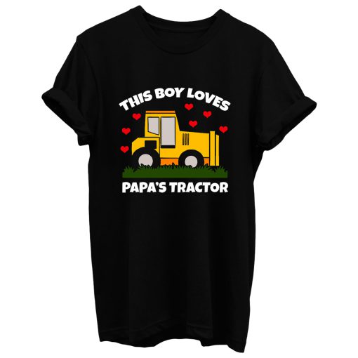 This Boy Loves Papas Tractor T Shirt