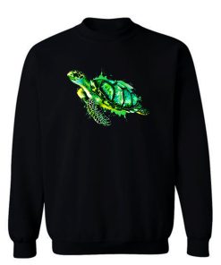Watercolor Sea Turtle Green Sea Turtle Sweatshirt