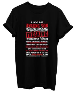 Amazing Son Freaking Awesome Mom T Shirt