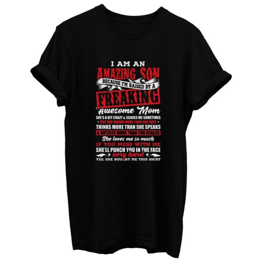 Amazing Son Freaking Awesome Mom T Shirt