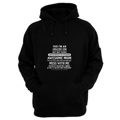 Amazing Son Property Of Mom Hoodie