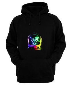 Astronaut Funny Cat In Space Colorful Hoodie