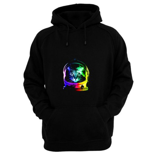 Astronaut Funny Cat In Space Colorful Hoodie