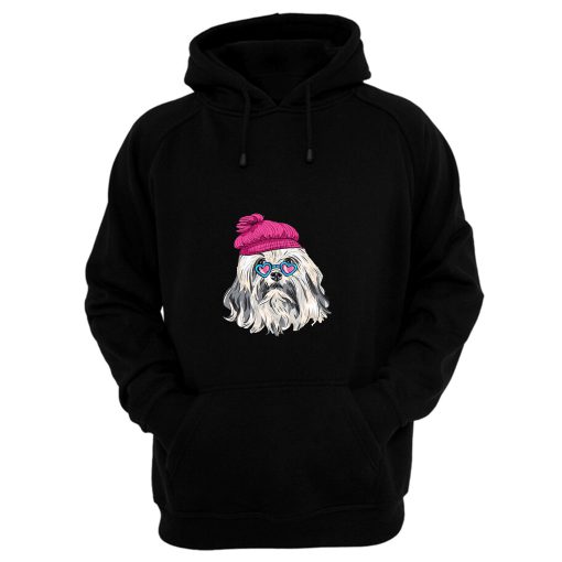 Beautiful Hipster Lowchen Dog Hoodie