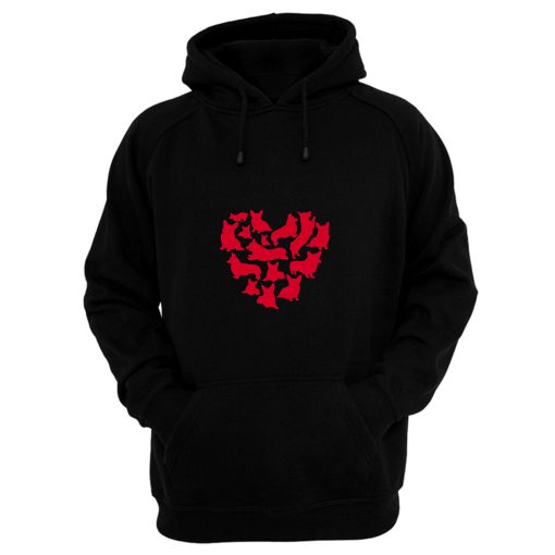 Corgi Heart Valentines Day Hoodie