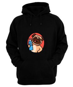 Cute Pug With Water Logo Puppy Hoodie