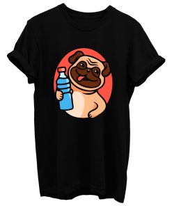 Cute Pug With Water Logo Puppy T Shirt