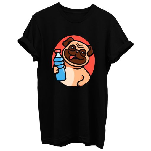 Cute Pug With Water Logo Puppy T Shirt