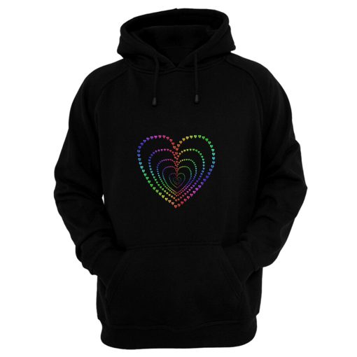 Echo Rainbow Jewel Hearts Hoodie