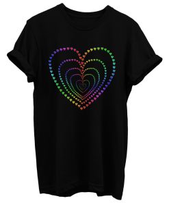 Echo Rainbow Jewel Hearts T Shirt