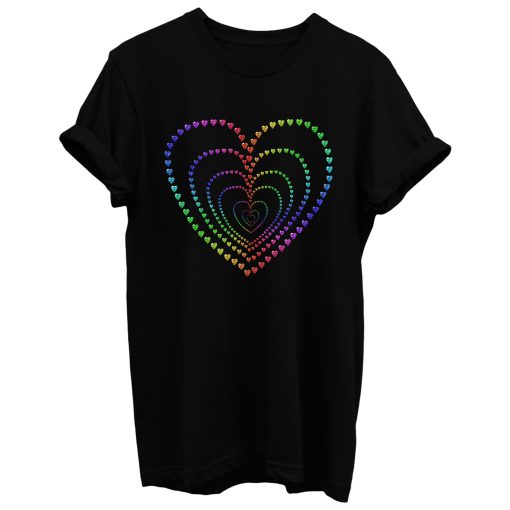Echo Rainbow Jewel Hearts T Shirt