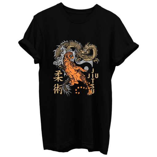 Jiu Jitsu Tiger And Dragon Combat T Shirt