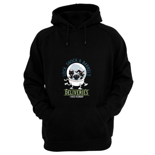 Lock Shock Barrel Deliveries Nightmare Creepy Cute Christmas Goth Hoodie