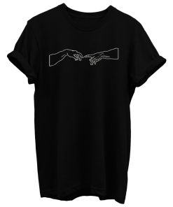 Michelangelo Creation Hands Silhouette T Shirt