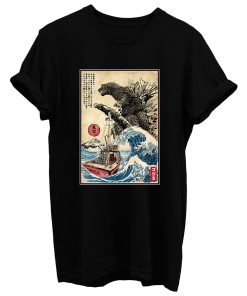 Orca In Japan Woodblock T Shirt
