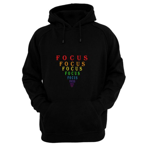 Rainbow Focus Motivation Eye Chart Hoodie