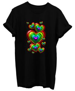 Rainbow Hearts T Shirt