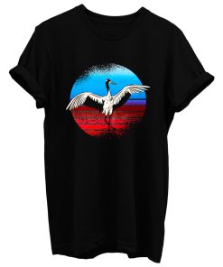 Retro Crane T Shirt