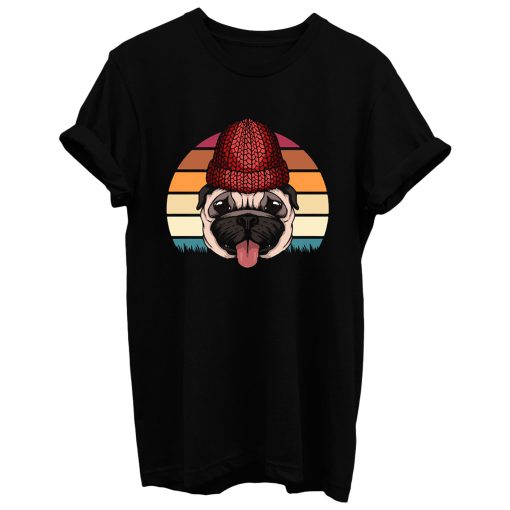 Retro Pug Dog T Shirt
