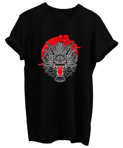 Samurai Dragons Head T Shirt