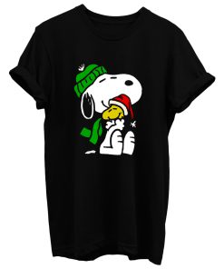 Snoopy Peanuts Santa Hats Christmas Holiday T Shirt
