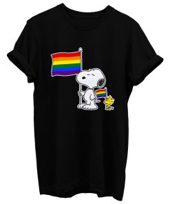 Snoopy Woodstock Pride Lgbt Flag Holiday T Shirt