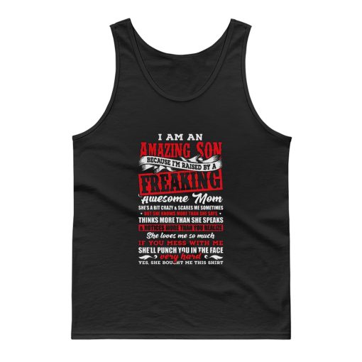 Amazing Son Freaking Awesome Mom Tank Top