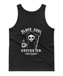 Black Soul Coffee Cafe Grim Reaper Tank Top