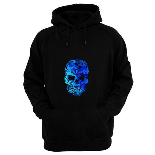 Blue Ocean Human Skull Hoodie