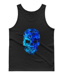 Blue Ocean Human Skull Tank Top