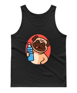 Cute Pug With Water Logo Puppy Tank Top