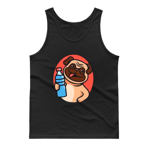 Cute Pug With Water Logo Puppy Tank Top