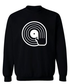Dope Dj Spinning Vinyl Record Sweatshirt