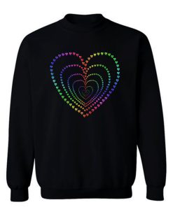 Echo Rainbow Jewel Hearts Sweatshirt